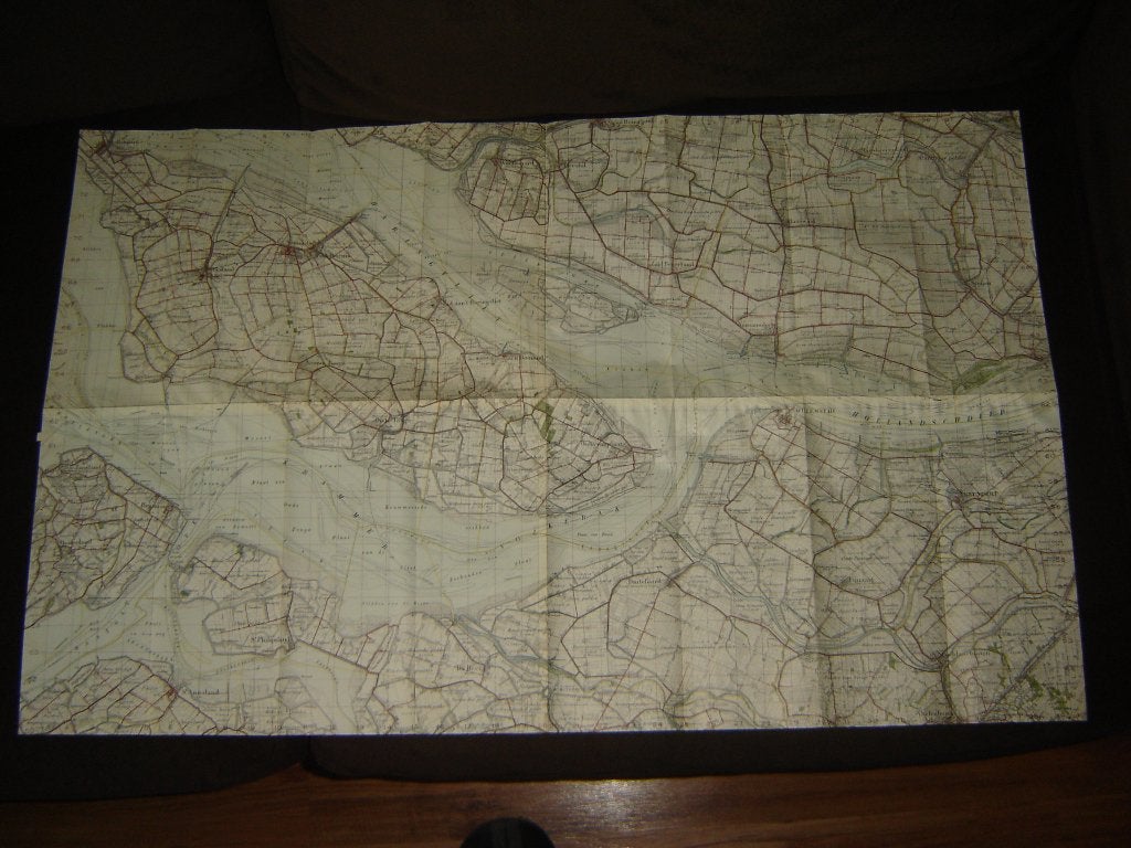 Stafkaart NL leger Willemstad Zeeland antiek 1911, Ophalen of Verzenden, Landmacht, Nederland, Overige typen