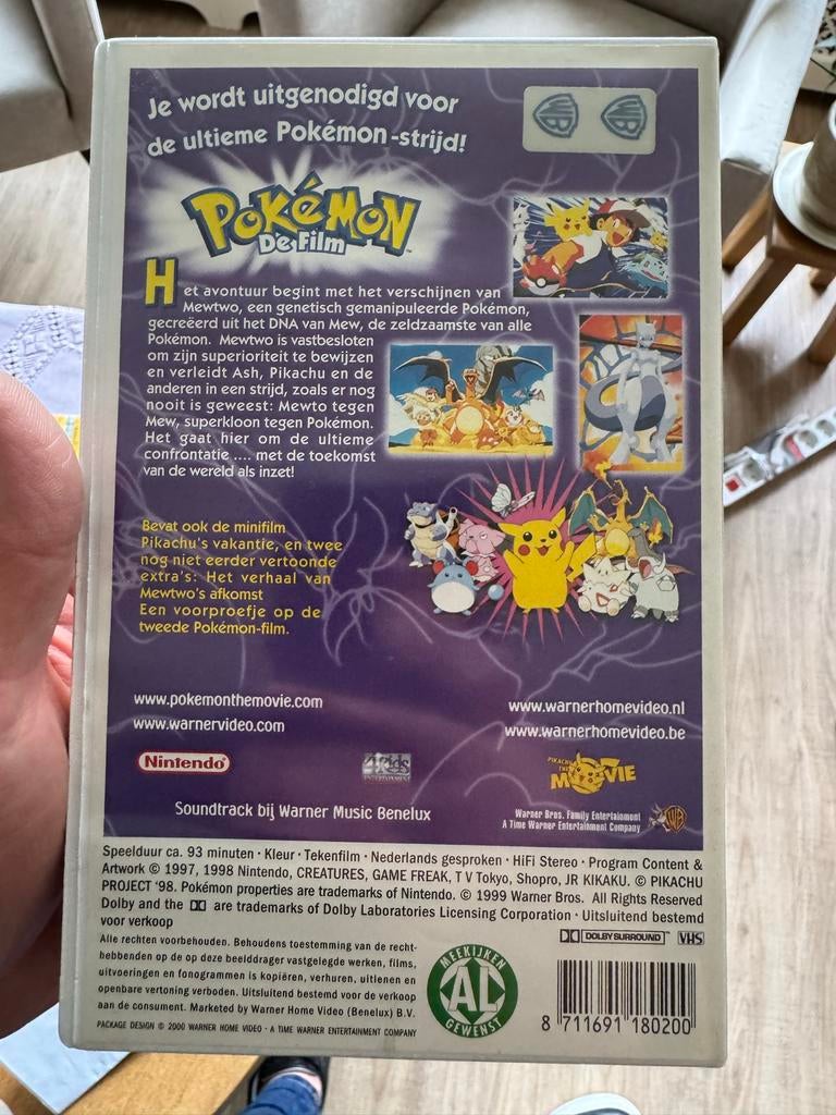 Pokémon De Film - Mewtwo Tegen Mew (VHS Videoband), Cd's en Dvd's, Alle leeftijden, Ophalen of Verzenden, Gebruikt, Actie en Avontuur