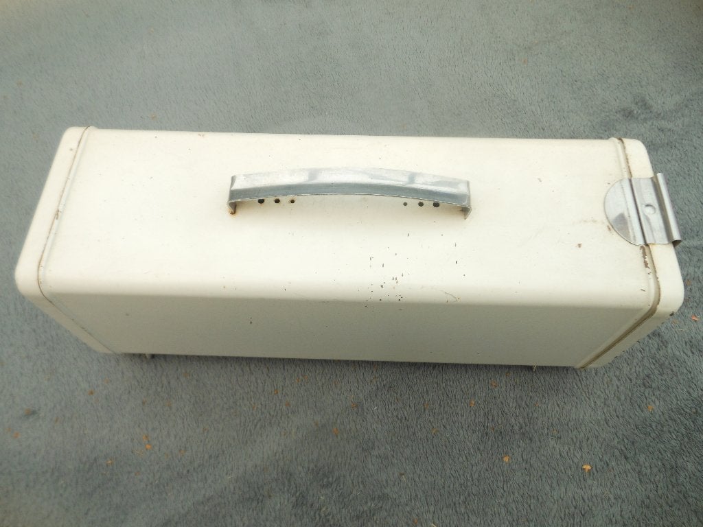 Vintage Broodtrommel / Beschuitbus - Crème Wit, Ophalen, Gebruikt, Koek(jes), Overige merken