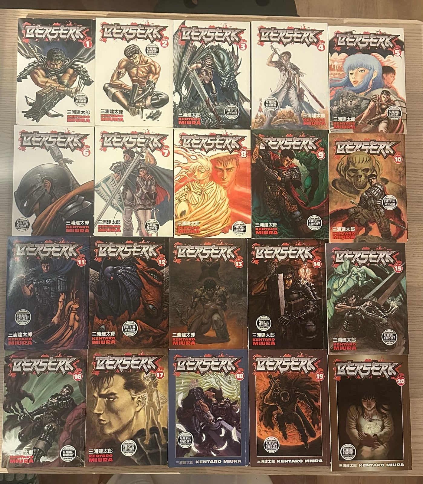 Berserk Manga Deel 1-20 (Engels), Boeken, Meerdere stripboeken, Ophalen, Zo goed als nieuw