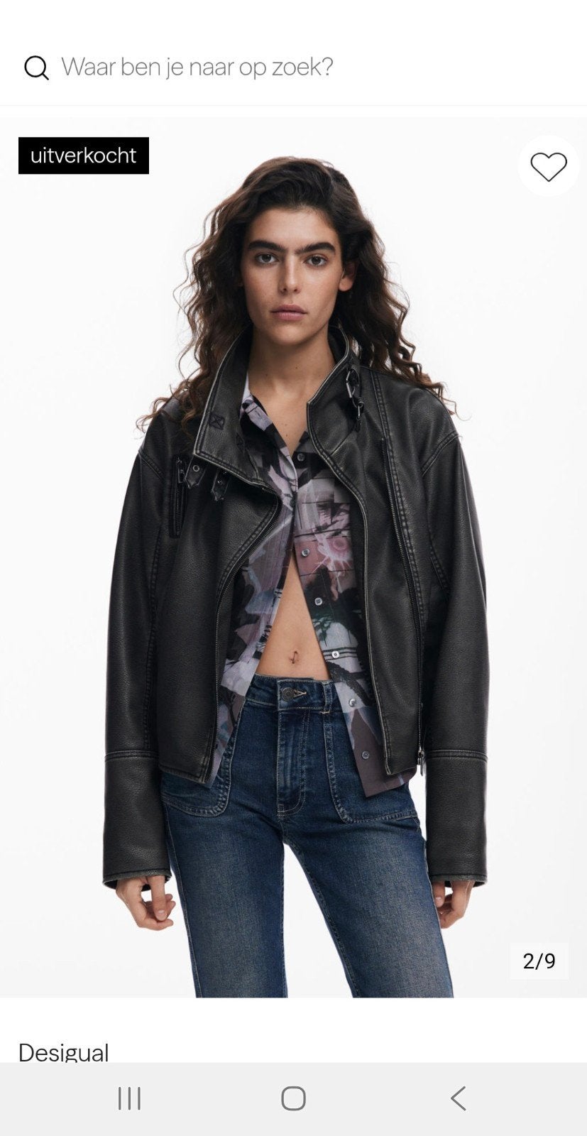 Desigual nieuw leren jack jasje L, Ophalen, Zwart, Maat 42/44 (L), Nieuw