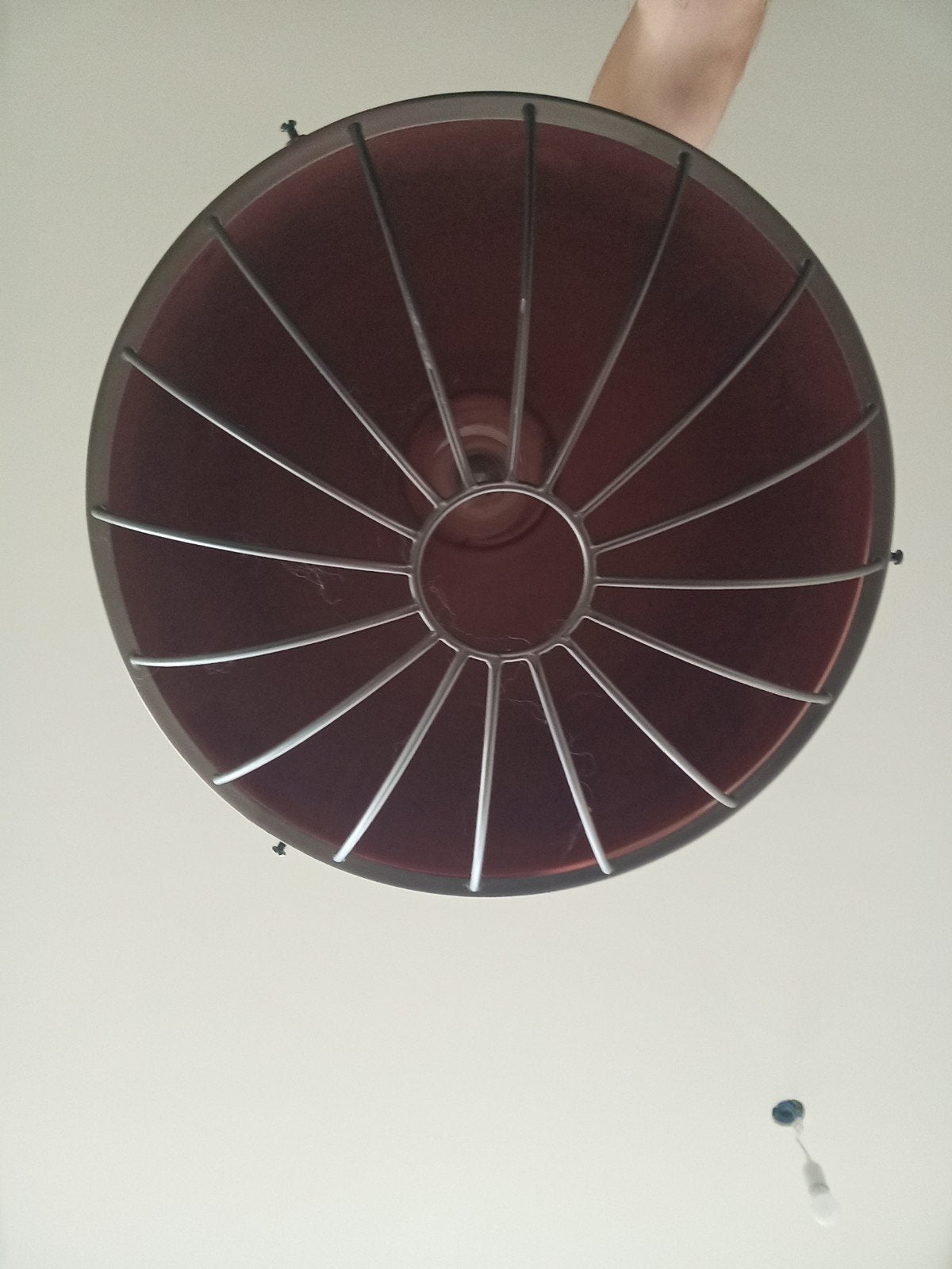 Koperen lamp, diameter 30cm, Ophalen, Gebruikt, E27 (groot), Metaal