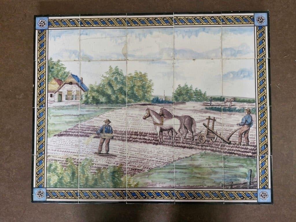 Antiek tegeltableau, Ophalen