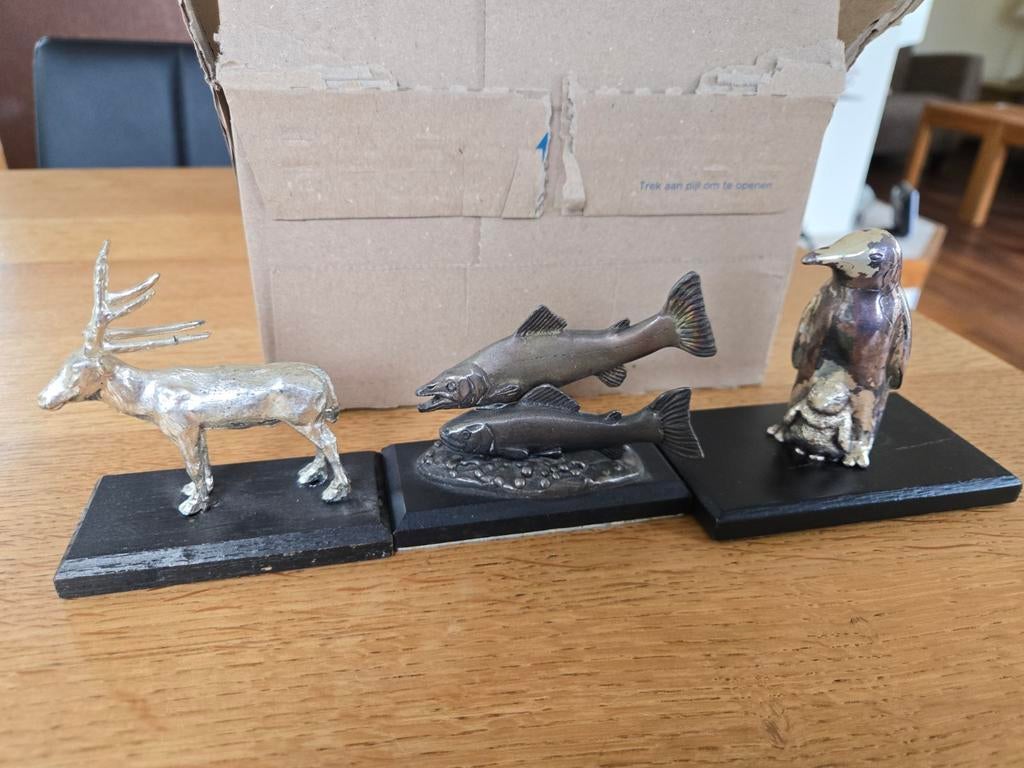 3verzilverde tinnen dieren WNF album2, Verzamelen, Ophalen of Verzenden