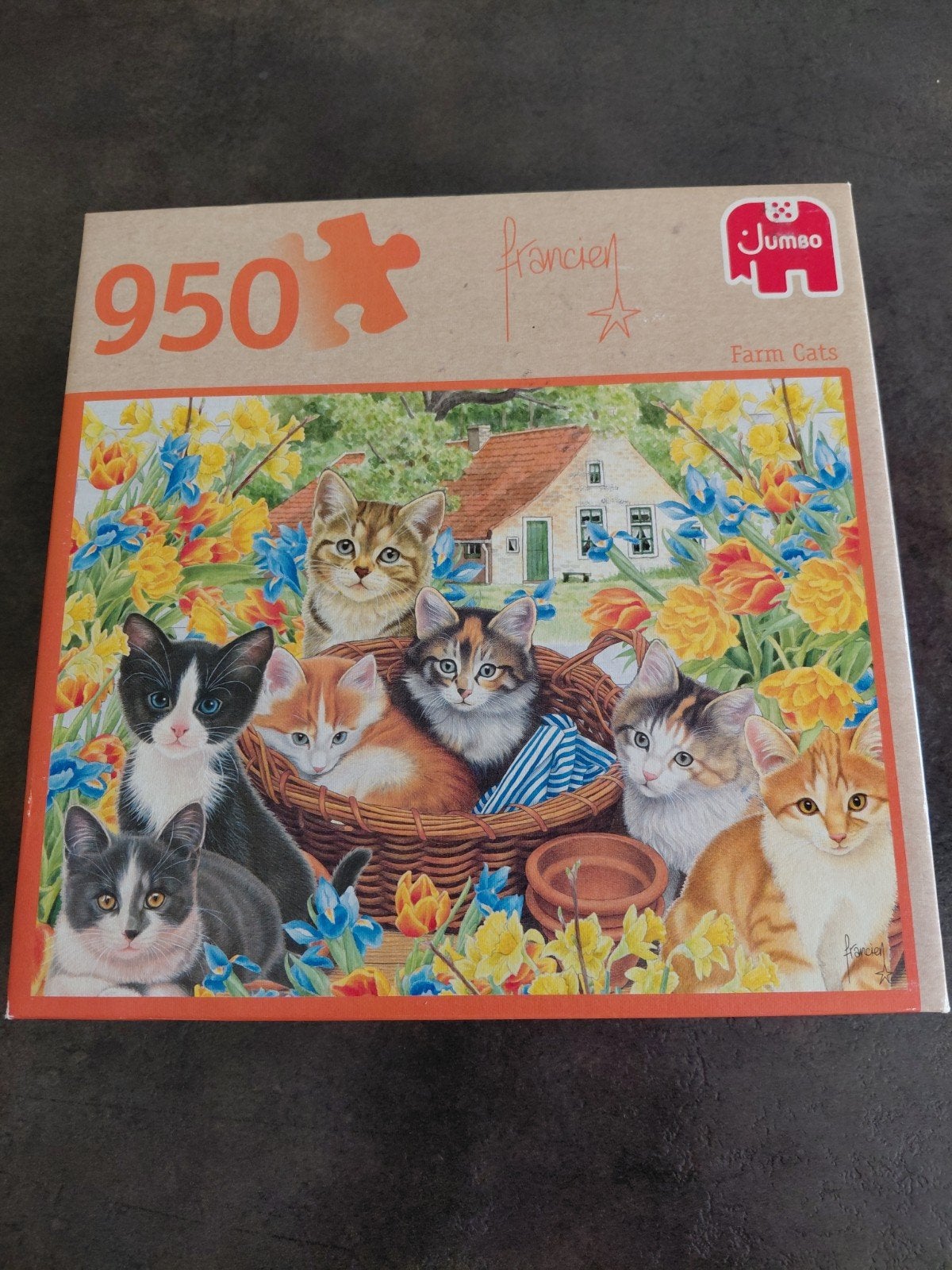Jumbo - Farm Cats - 950 Stukjes, Ophalen of Verzenden, 500 t/m 1500 stukjes, Zo goed als nieuw