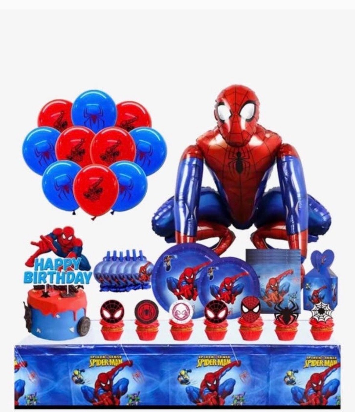 Spiderman Feestpakket - 105-delig Verjaardagsdecoratie Set, Hobby en Vrije tijd, Feestartikelen, Verzenden, Nieuw, Versiering