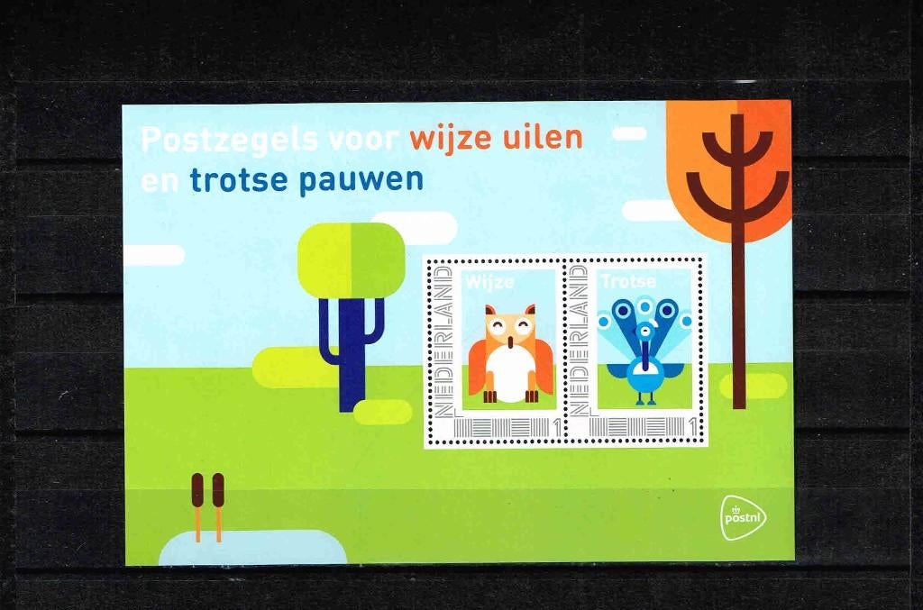 Uilen en Pauwen vel 2 persoonlijke zegels 1 pfr /p137, Postzegels en Munten, Postzegels | Nederland, Verzenden, Na 1940, Postfris