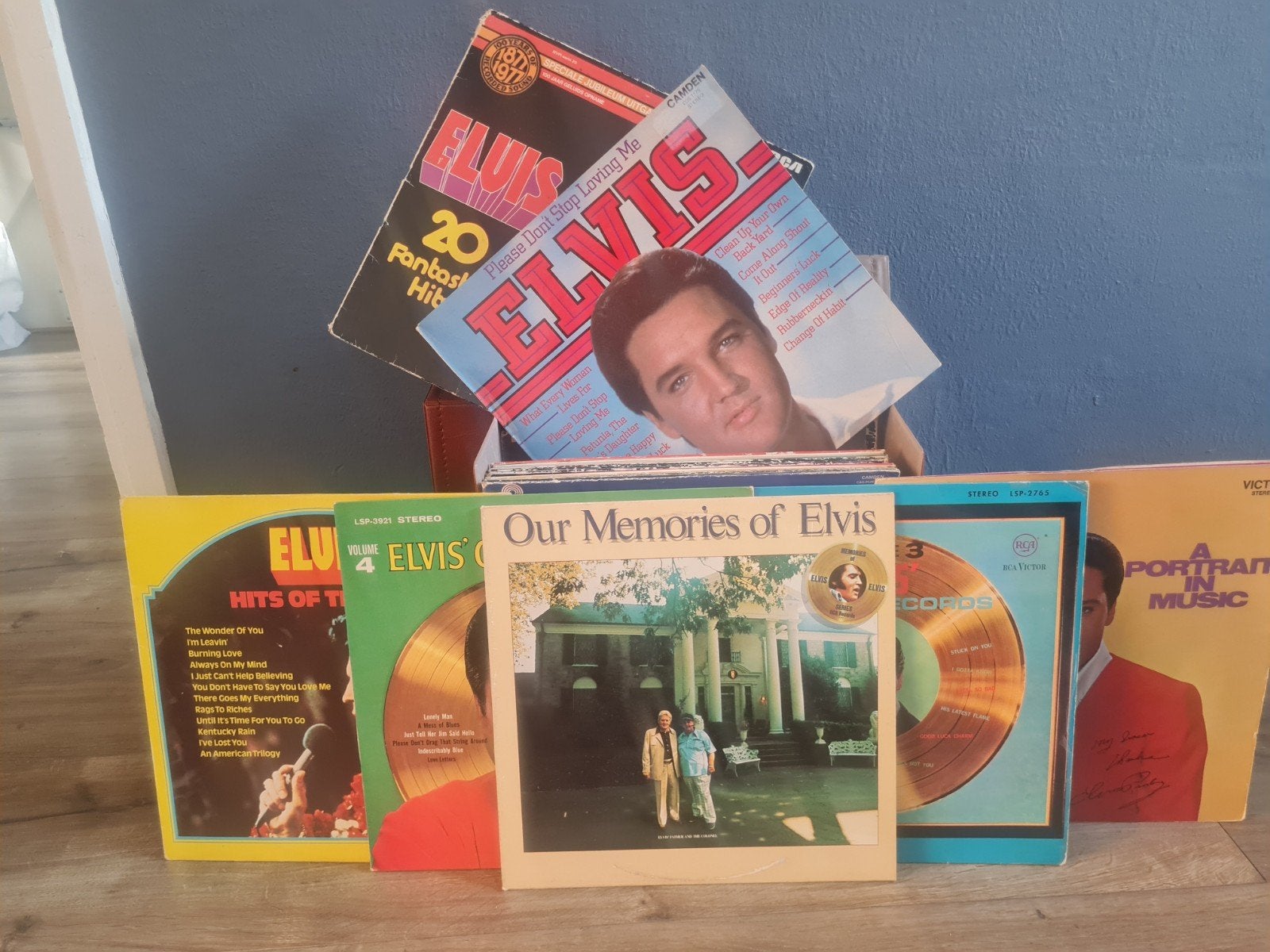 60 lp's van Elvis Presley in 2 koffers, Ophalen, LP