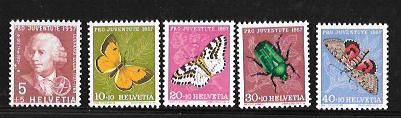 1957 Postfrisse serie Pro Juventute 1957, Ophalen of Verzenden, Postfris