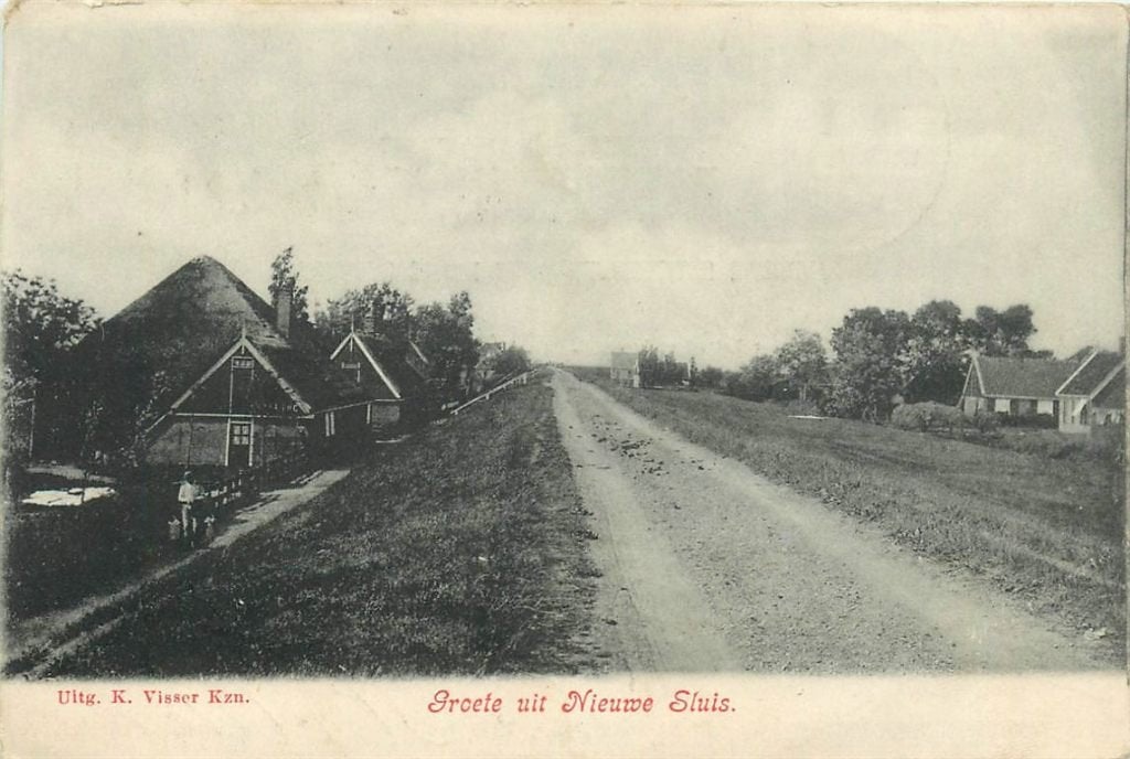 702-044-009 Nieuwe Sluis, Verzamelen, Ophalen of Verzenden, Voor 1920, Noord-Holland