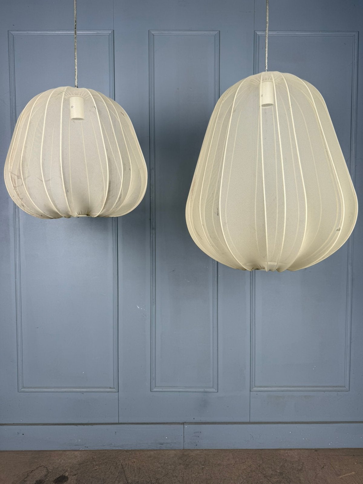 Partij Bolia Balloon Drop en Bell design hanglampen, Gebruikt, Bolia, Textiel, E27 (groot)
