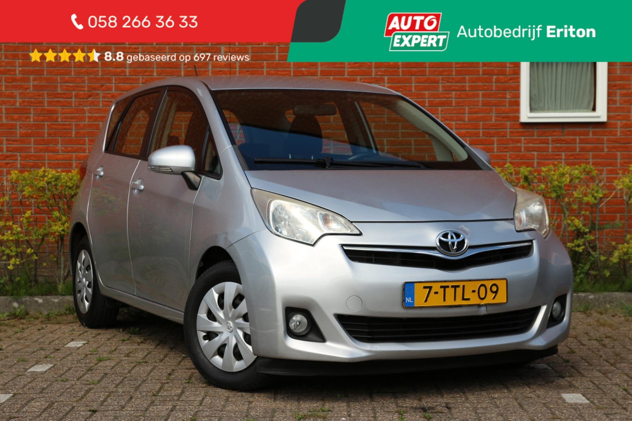 Toyota Verso-S 1.3 VVT-i 100pk Aspiration | 5 deuren | Airco, Auto's, Euro 5, Gebruikt, Zwart, 1329 cc