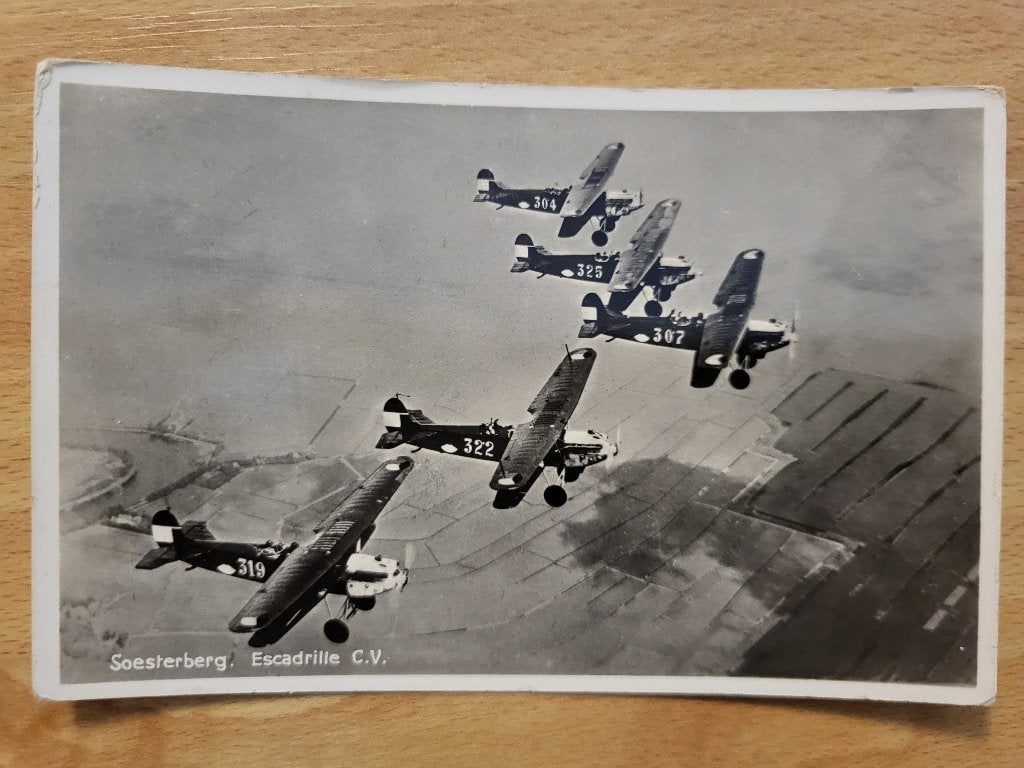 ansicht SOESTERBERG vliegtuigen 1937 FOKKER, Verzamelen, Ophalen, Voor 1920, Utrecht