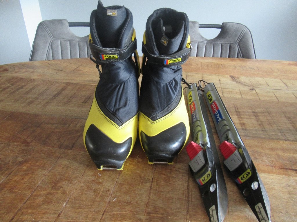 Salomon klapschaatsen met losse Clicknoor schoen. Maat 41 42, Klapschaats, Gebruikt, Ophalen of Verzenden, Raps