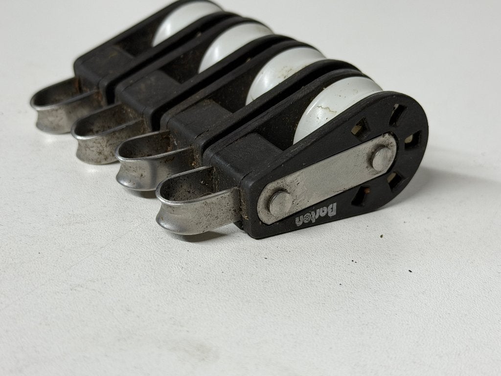 4 x Barton 1 schijfs blok 30 mm tot 8 mm lijn, Ophalen of Verzenden, Gebruikt, Lijn of Blok