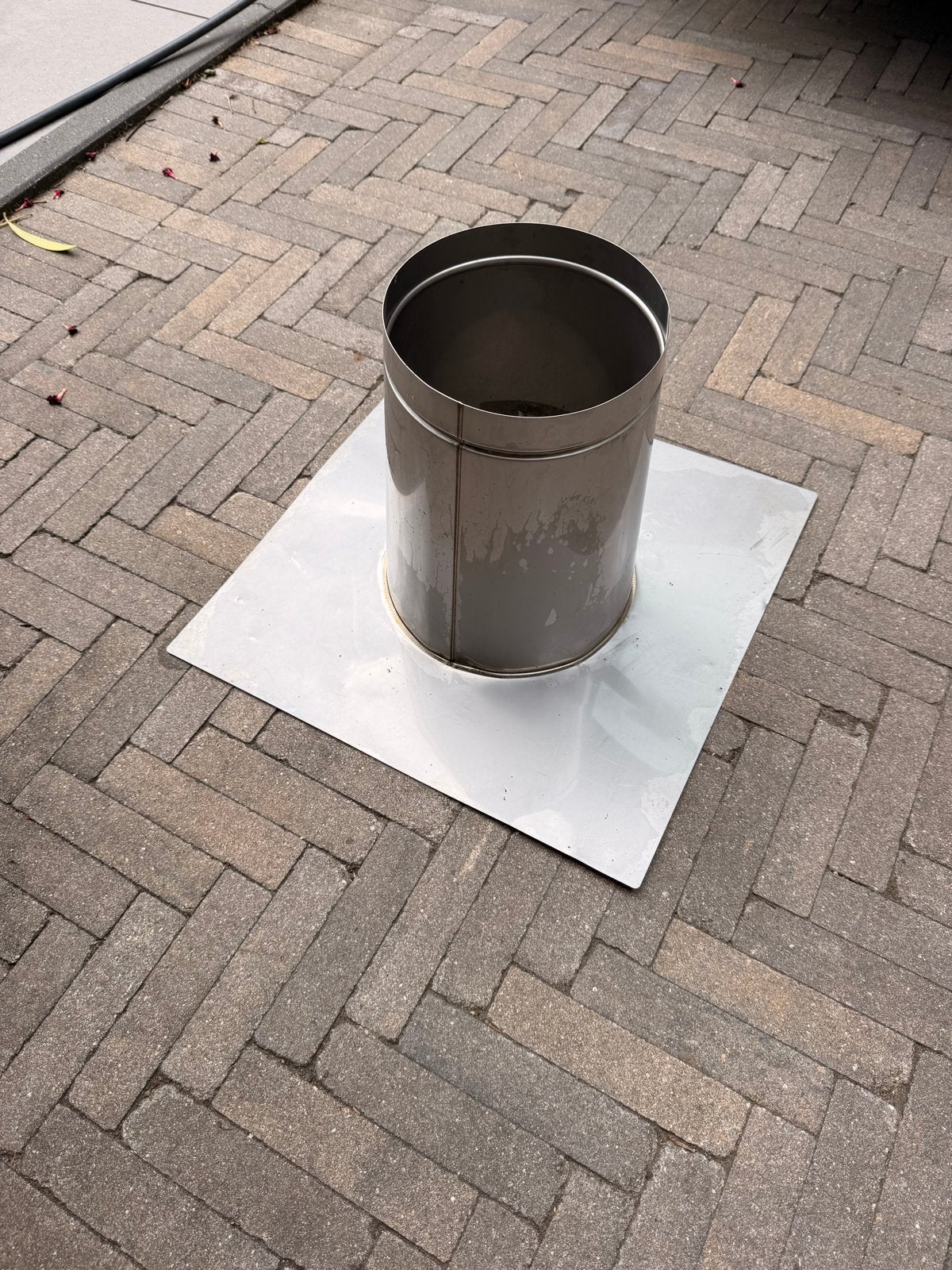 Rookkanaal 200 mm Dakplaat Vlak 0-10 RVS nieuw, Ophalen of Verzenden, Nieuw, 60 tot 150 cm, Overige typen