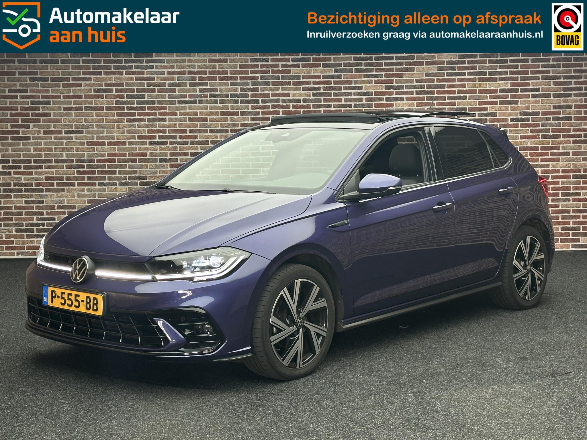 Volkswagen Polo 1.0 TSI R-Line Business IQ VIRTUAL PANORAMA, Stof, Gebruikt, Euro 6, Overige kleuren