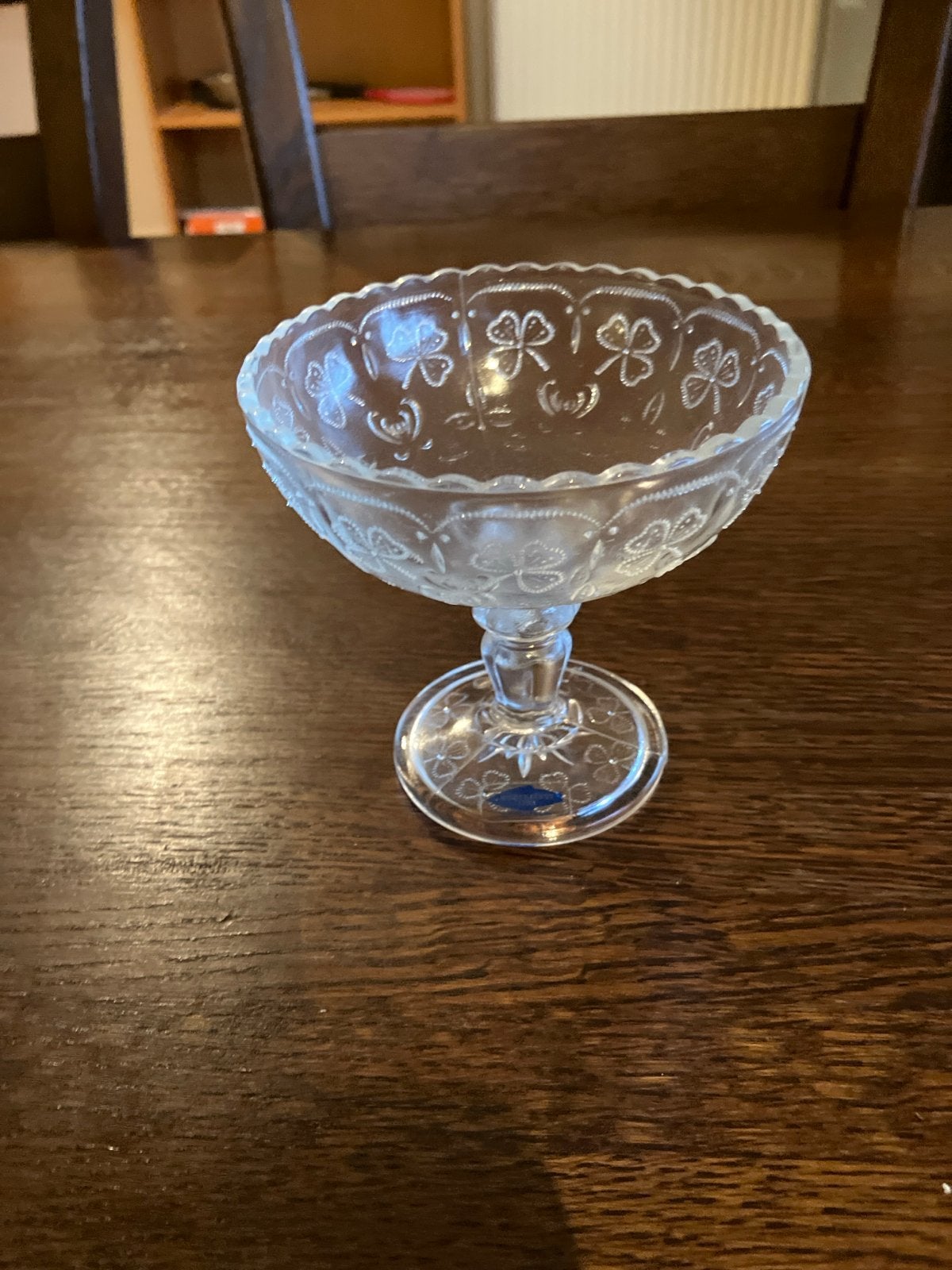 Vintage Nuutajärvi Iittala dessertglas klavermotief, Ophalen