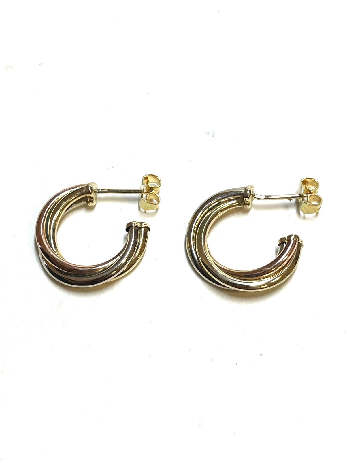 14k geel, rosé en witgouden oorbellen, Sieraden, Tassen en Uiterlijk, Oorbellen, -, -, Ophalen of Verzenden, Zo goed als nieuw