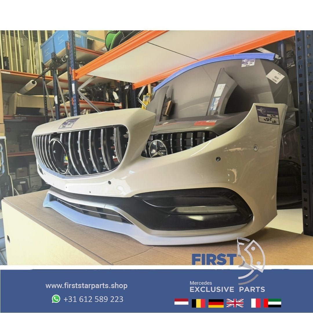 W205 S205 FACELIFT C63 AMG VOORBUMPER WIT COMPLEET Mercedes, Auto-onderdelen, Carrosserie en Plaatwerk, Gebruikt, -, Voor, Ophalen of Verzenden
