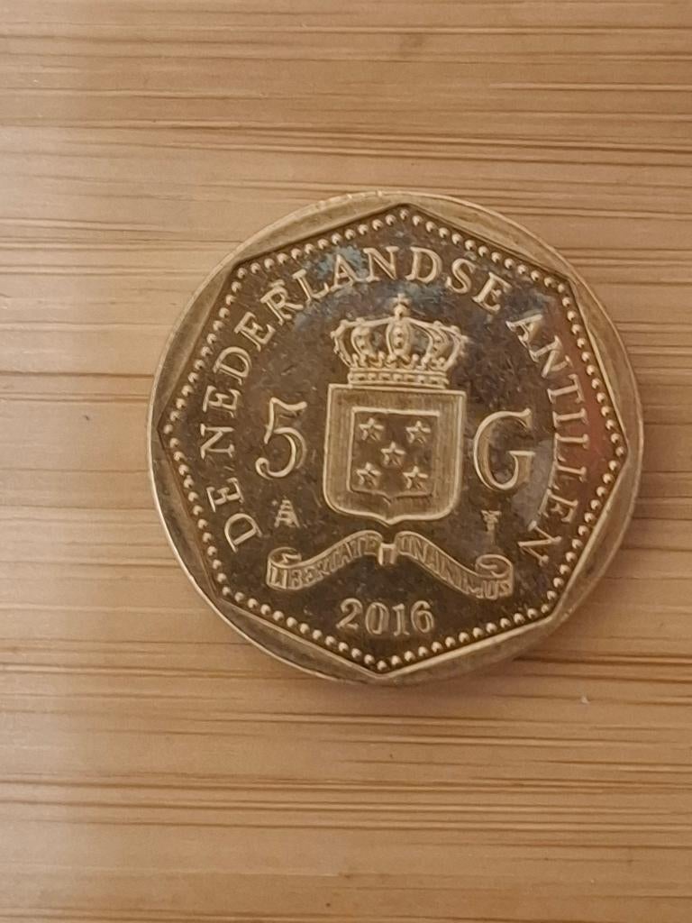 Vijf gulden munt Antillen, Postzegels en Munten, Munten | Nederland, Ophalen of Verzenden, Koningin Beatrix, 5 gulden, Losse munt