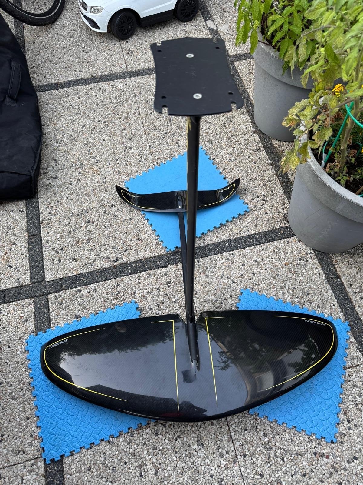 Naish Jet 2450 Foil met Stabilizer 450 en 75cm mast, Ophalen, Gebruikt, Overige typen, Met vinnen