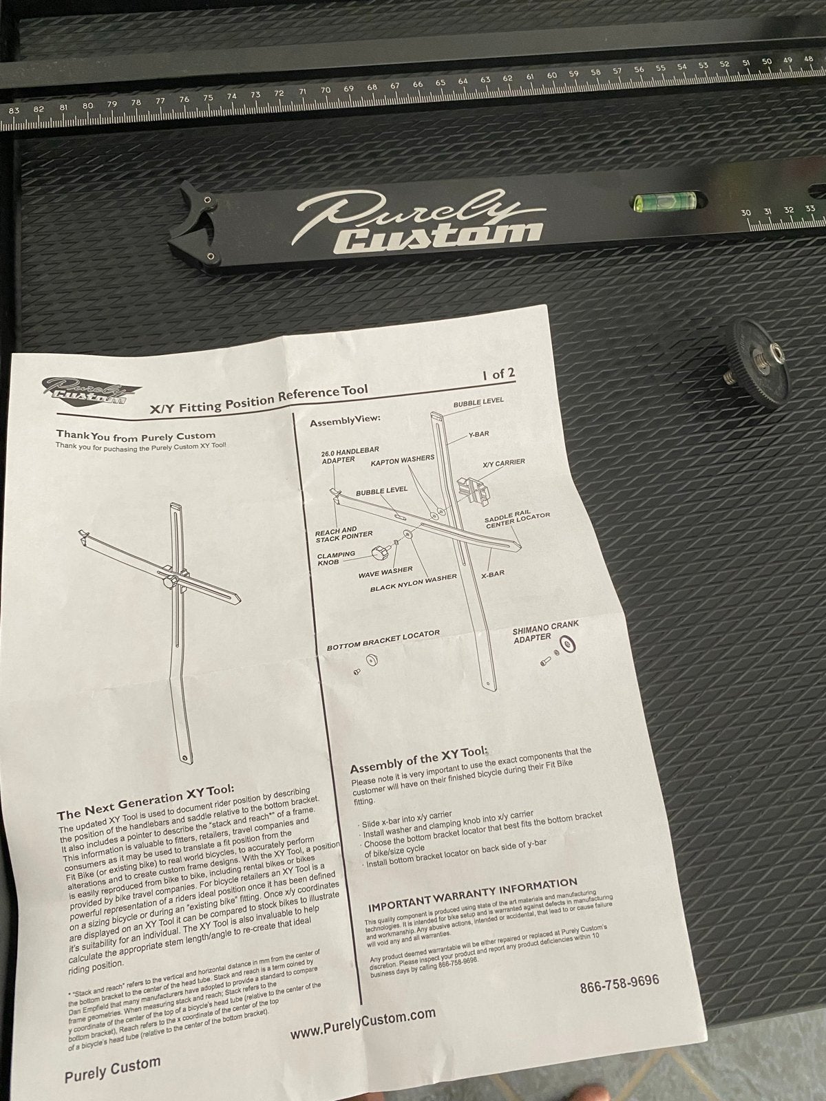 Purely Custom X/Y Fitting Position Referentie Tool, Ophalen of Verzenden, Zo goed als nieuw, Overig gereedschap