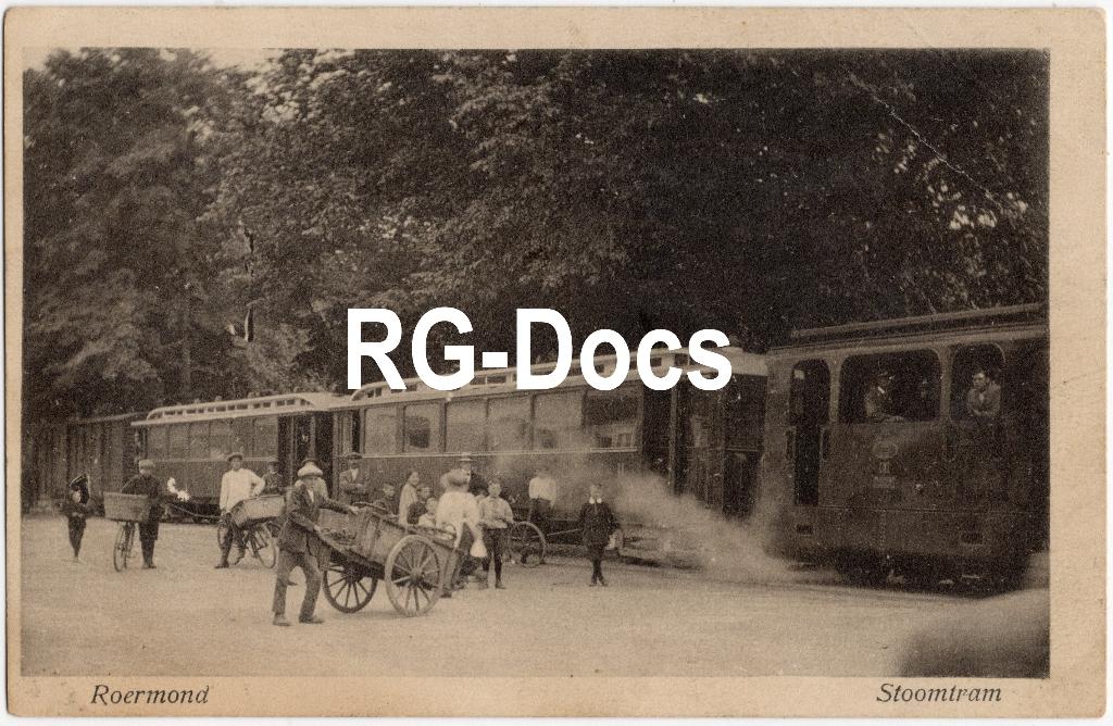 Ansichtkaart - Briefkaart Stoomtram Roermond 1915, Ophalen of Verzenden, Voor 1920, Gelopen, Limburg