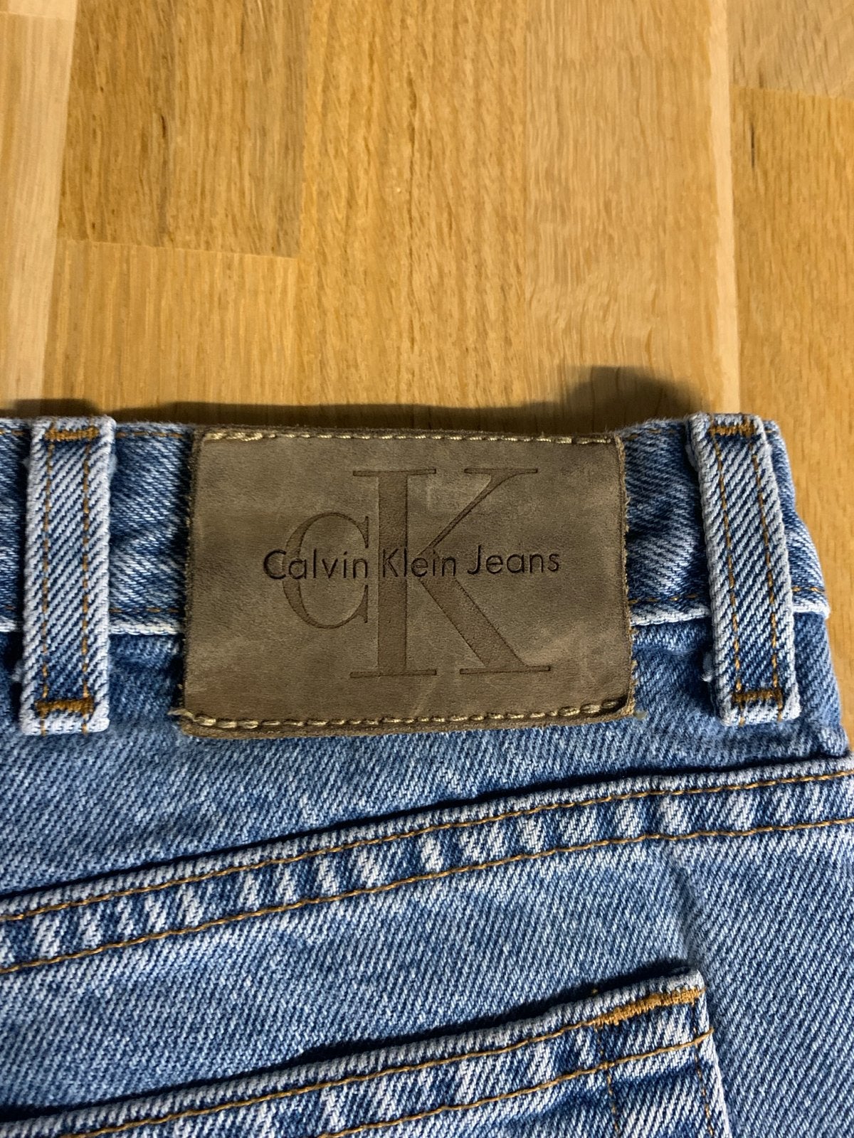 VINTAGE Calvin Klein Jeans - Lichtblauwe spijkerbroek/W42, Ophalen of Verzenden, Zo goed als nieuw, Blauw, W40 - W42 (confectie 56/58)