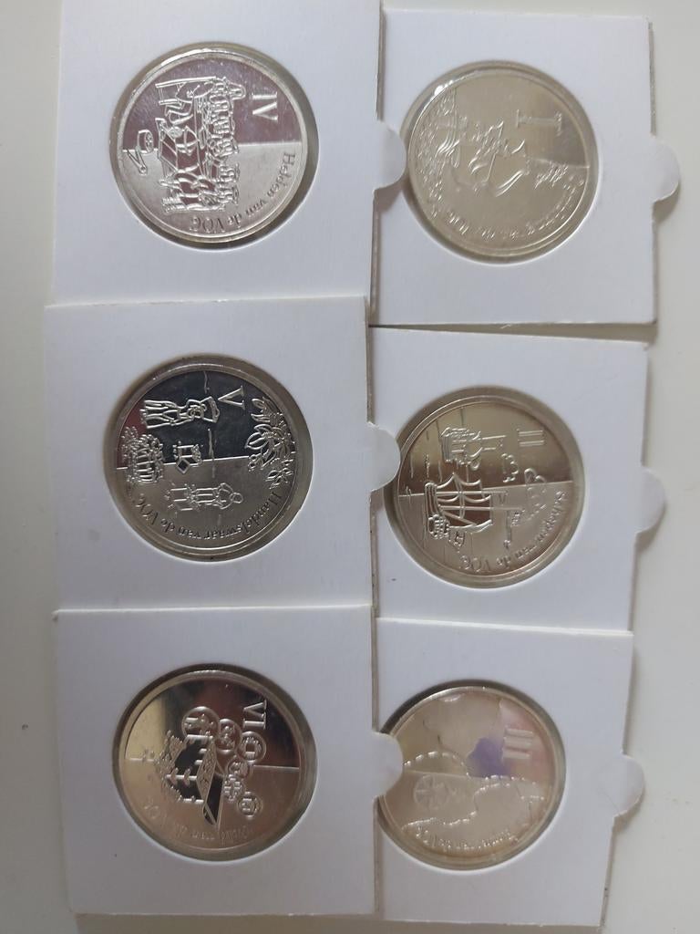 Serie zilveren penningen 400 jaar VOC, Ophalen of Verzenden, Koningin Beatrix, Euro's