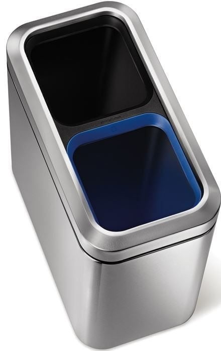 115 stuks Simplehuman Afvalbakken dubbel, Huis en Inrichting, 30 tot 40 liter, Ophalen, Gebruikt, Rvs