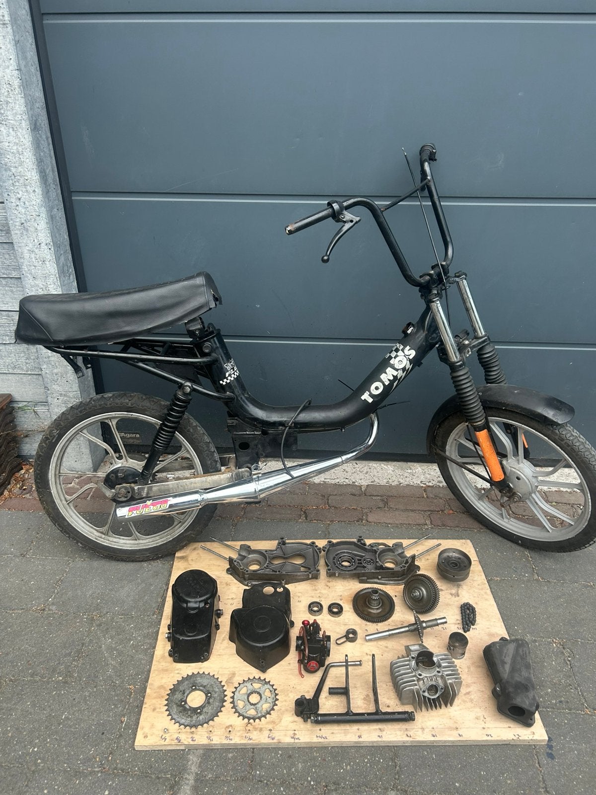 Tomos flexer project, Fietsen en Brommers, Brommers | Tomos, Ophalen, Zo goed als nieuw, Flexer