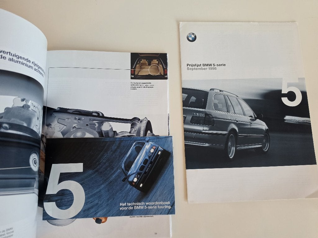 BMW brochures 1998 E39 Touring + accessoires ! set 4, Ophalen of Verzenden, Zo goed als nieuw, BMW, BMW