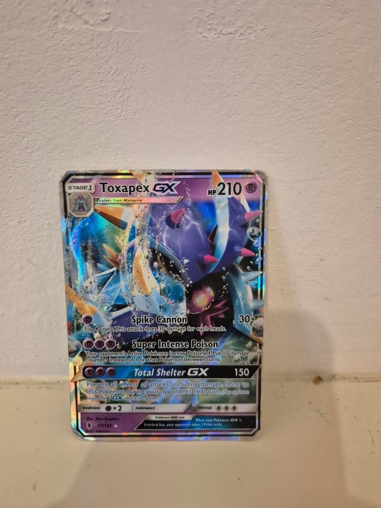 Toxapex GX Pokémon Kaart - Full Art Foil, Ophalen of Verzenden, Gebruikt, Losse kaart, Foil