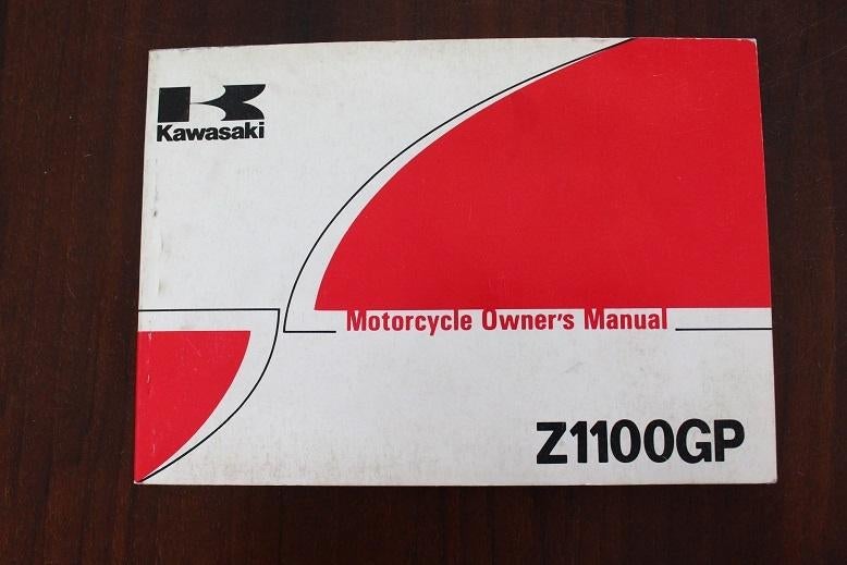 Kawasaki Z1100GP 1981 motorcycle owner's manual Z1100-B1 Gpz, Motoren, Handleidingen en Instructieboekjes, Ophalen of Verzenden