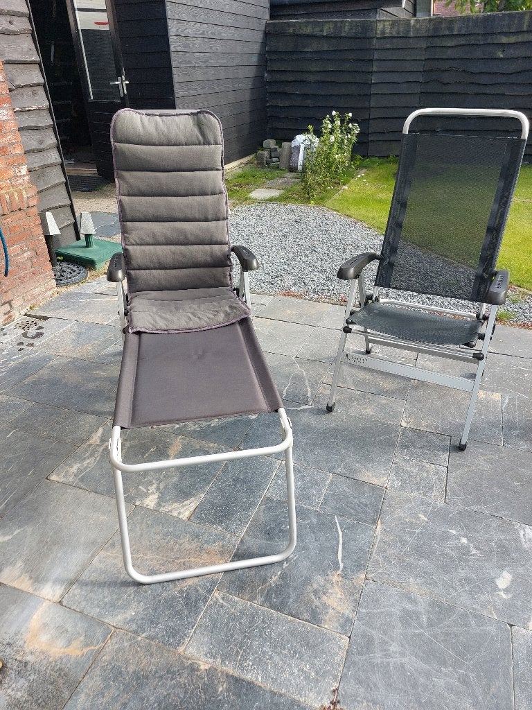 Dukdalf camping stoelen (2 stuks) met toebehoren, Caravans en Kamperen, Ophalen, Zo goed als nieuw, Campingstoel