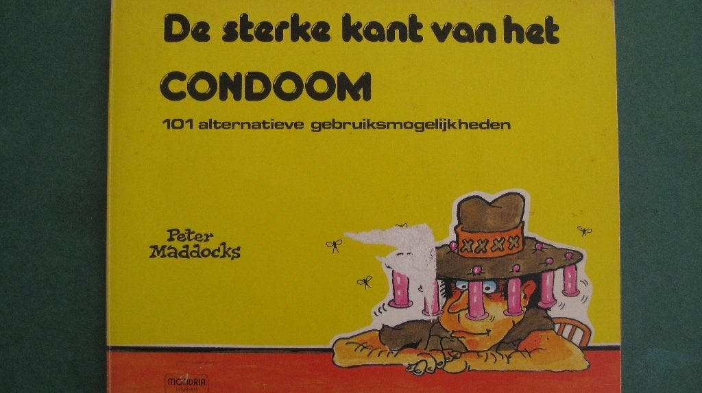 Peter Maddocks – De sterke kant van het condoom, Eén stripboek, Ophalen of Verzenden, Zo goed als nieuw