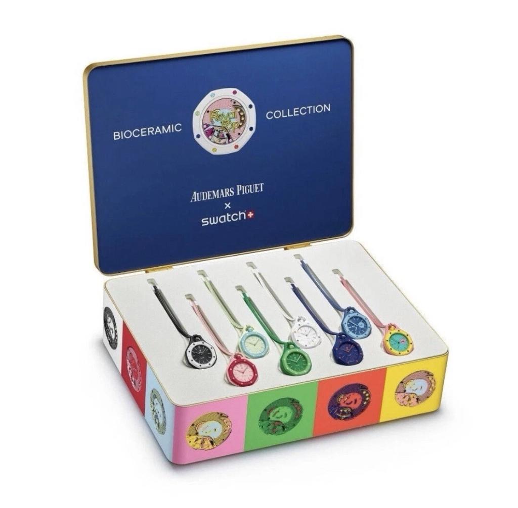 AP x Swatch Royal Pop, Nieuw, Ophalen of Verzenden, Kunststof, Zakhorloge