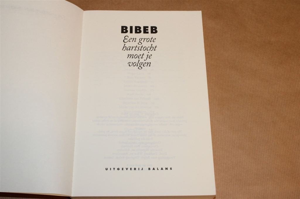 Een Grote Hartstocht Moet Je Volgen — Bibeb — 1993, Boeken, Ophalen of Verzenden, Gelezen