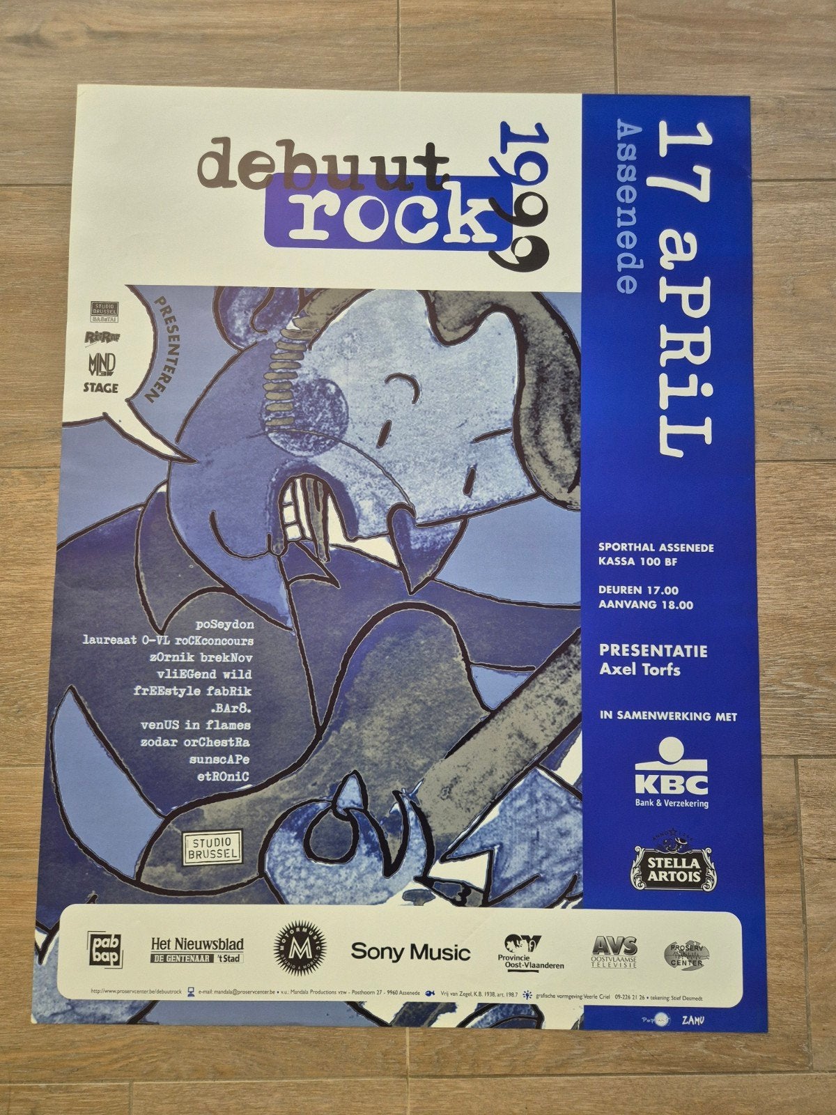 Concert poster Debuut Rock 1999, Verzamelen, Posters, Ophalen of Verzenden, Nieuw, A1 t/m A3, Muziek