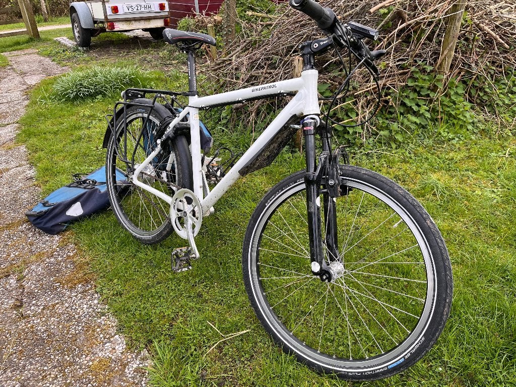 Trekking-, vakantiefiets, mountainbike, Gebruikt, Hardtail, Velgrem, Ophalen