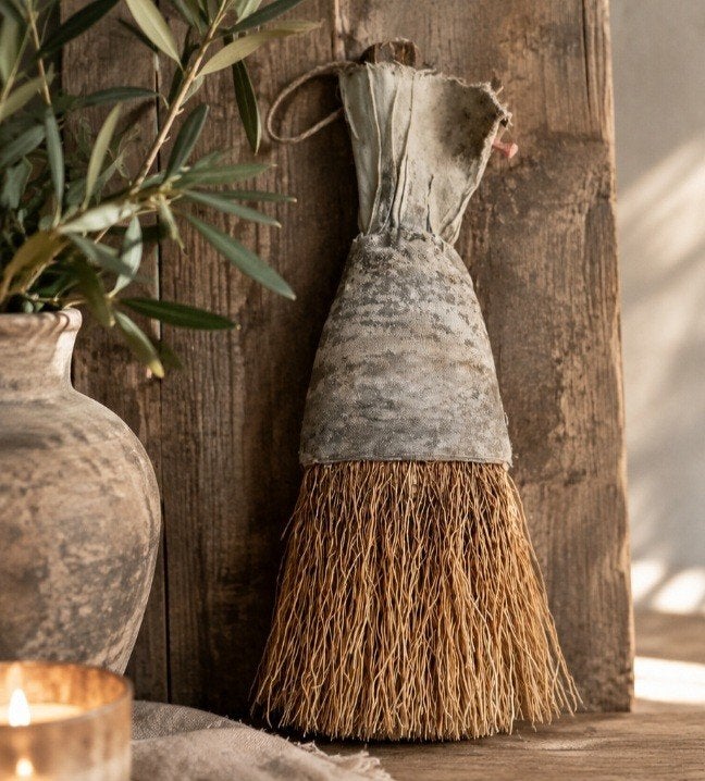 Oude houten stoffer / kwast, Ophalen of Verzenden