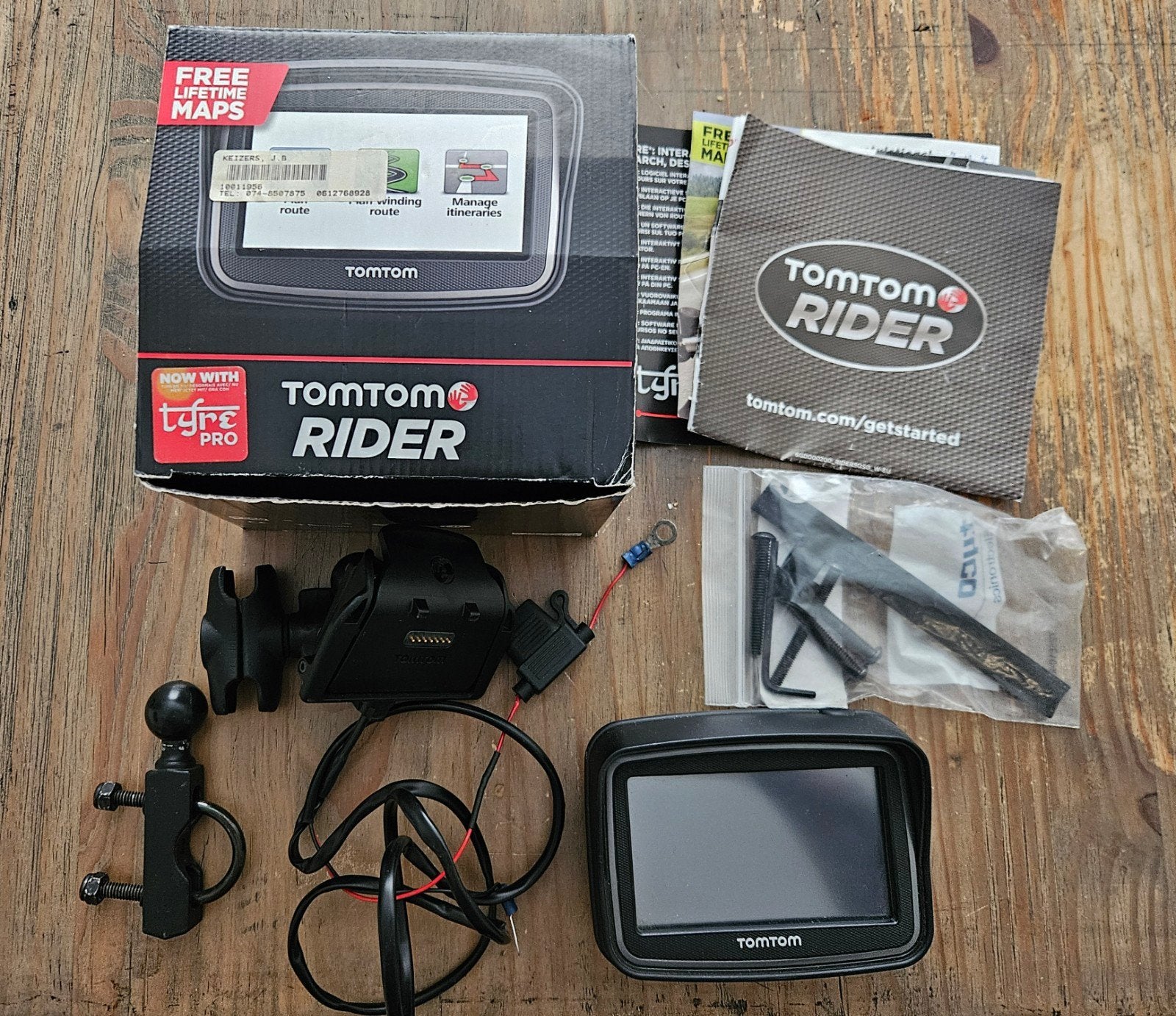 TOMTOM RIDER GPS voor motorrijders, compleet in doos, Ophalen of Verzenden, Gebruikt