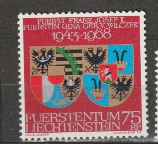 TSS Kavel 220206 Liechtenstein pf  minr 496 royal, Ophalen, Overige landen, Postfris