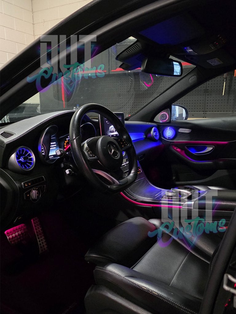 Mercedes C Klasse W205 Sfeerverlichting Ambient Light Inbouw, Ophalen, Info@dvtcustoms.nl, Mercedes-Benz, DVT Customs