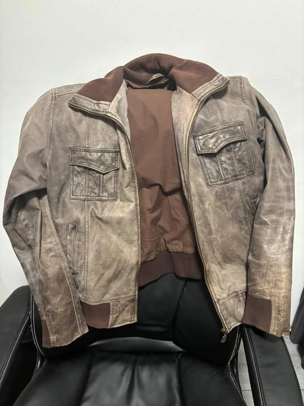 Leren jas, Kleding | Heren, Jassen | Winter, Bruin, Geen merk, Maat 56/58 (XL), Ophalen of Verzenden