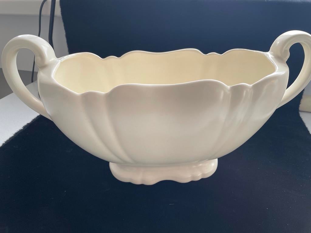 Vintage Crown Devon Saffier schaal met handvatten, Antiek en Kunst, Ophalen of Verzenden