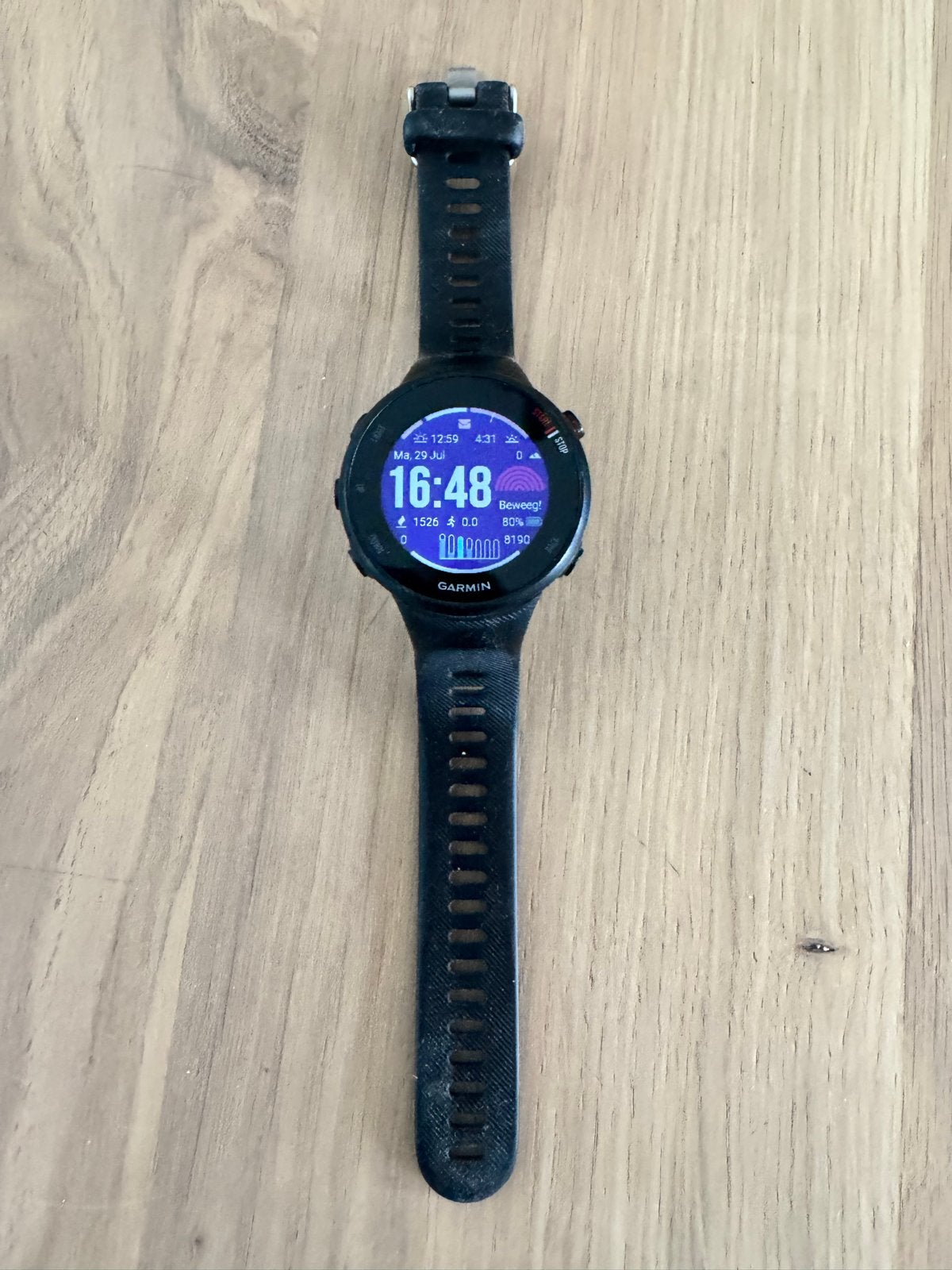 Garmin Forerunner 45S GPS Hardloophorloge Zwart, Ophalen, Waterdicht, Zo goed als nieuw, Zwart