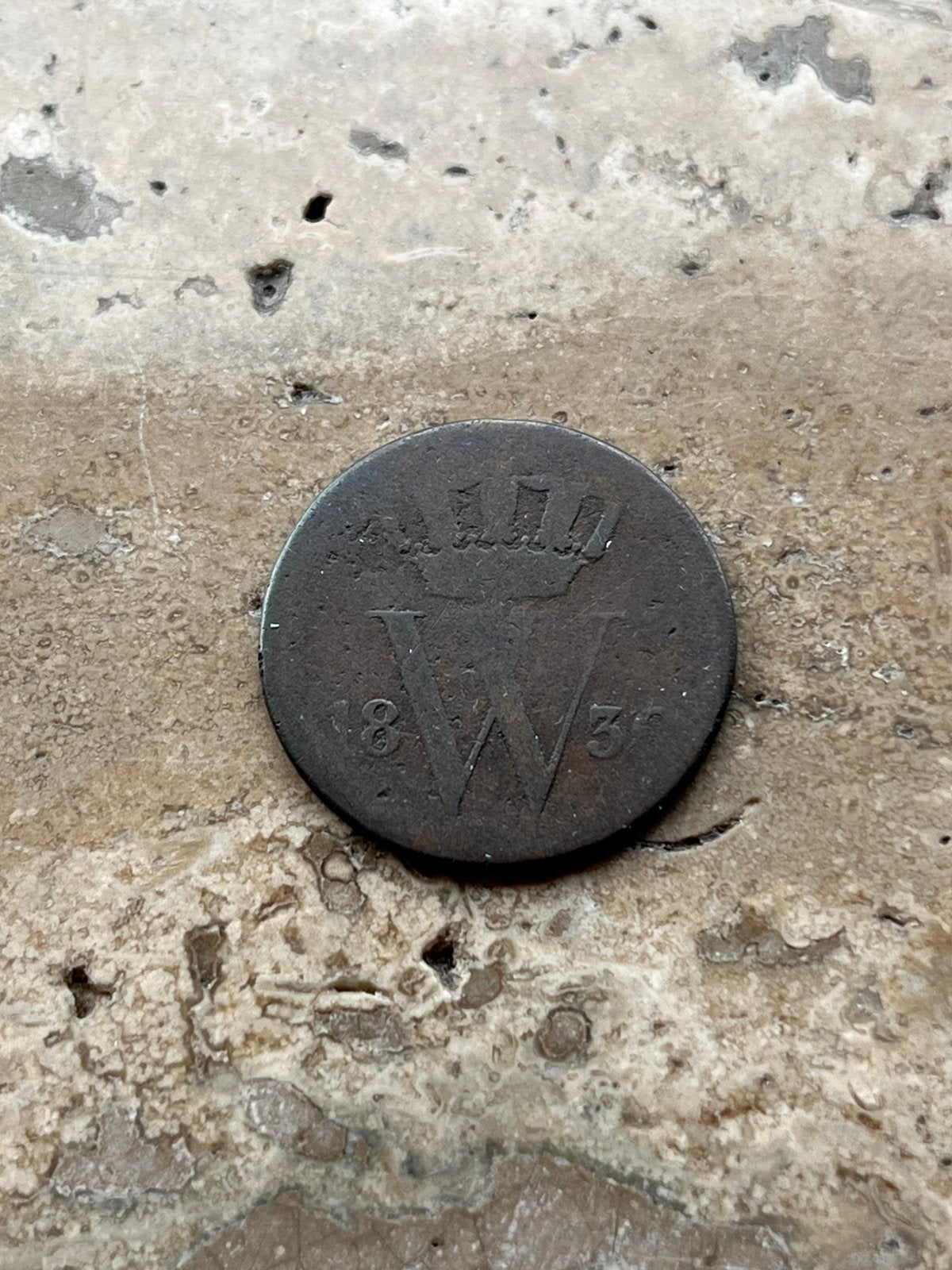 1 cent 1830 U Willem I, zeer zeldzaam, Postzegels en Munten, Ophalen of Verzenden, Koning Willem I