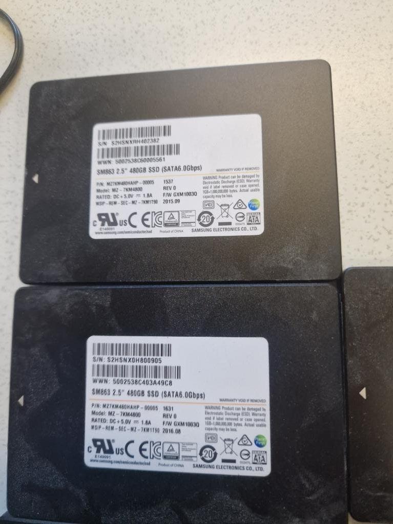 SSD 2.5" SATA 480GB Samsung (enterprise/datacenter SSD), Computers en Software, Harde schijven, Intern, Gebruikt, 480 GB, SSD
